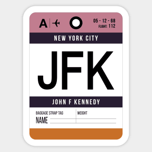 Avgeek Airport code tags - JFK - New York Sticker